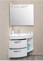 Зеркало De Aqua Трио Люкс 90 L/R белый