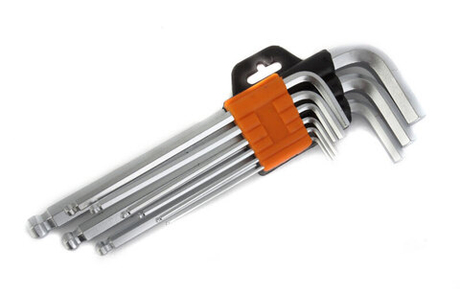 Ключи TRIX шестигранные в наборе 1.5/2/2.5/3/4/5/6/8/10мм-пластиковый держатель