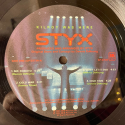 Винтажная виниловая пластинка LP Styx Kilroy Was Here (USA 1983)