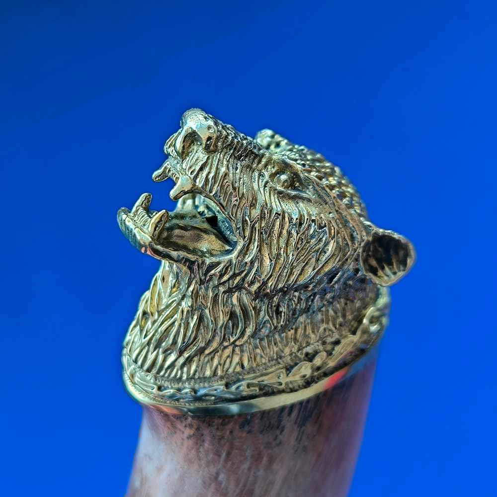 Нож ковка Князь Дамаск, латунное литьё