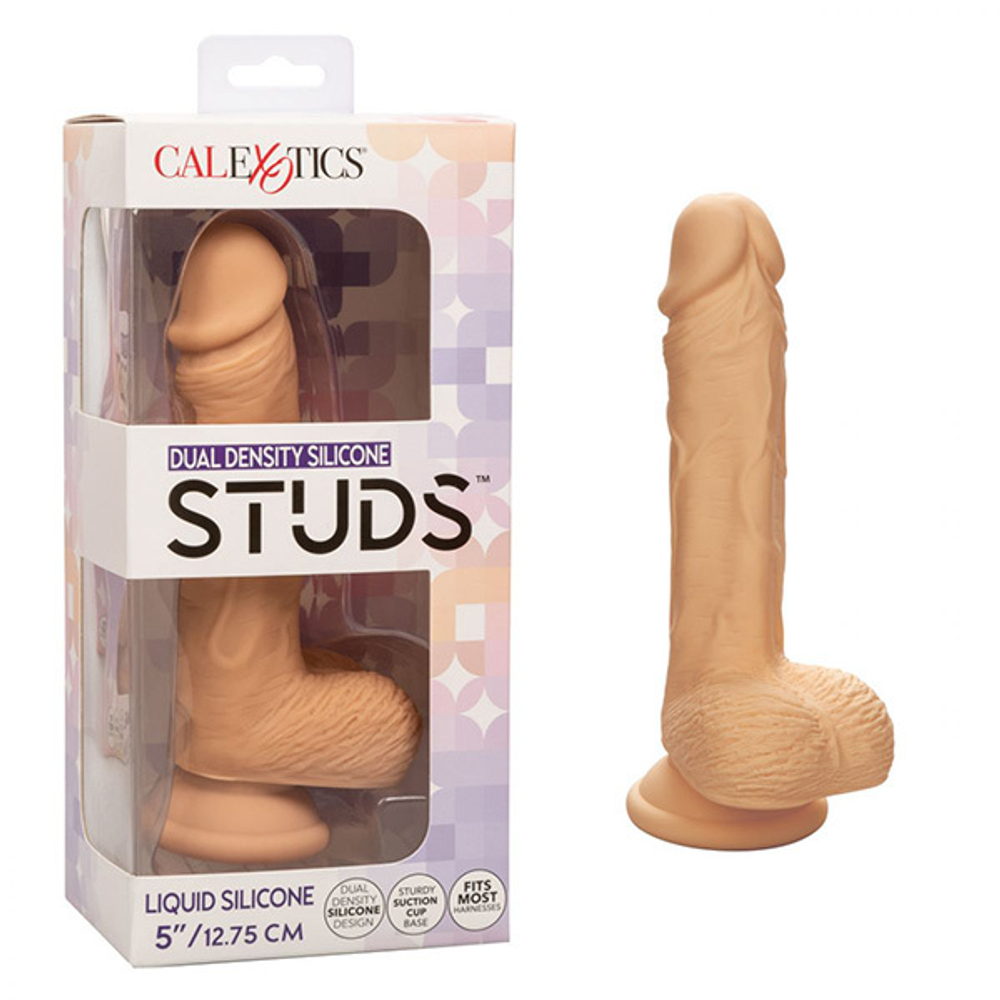 Телесный фаллоимитатор 17,75см California Exotic Novelties Dual Density Silicone Studs SE-0255-05-3