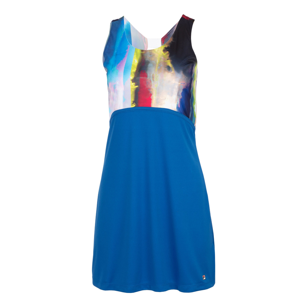 Женская теннисное платье Fila Fleur Dress Women - Blue, Multicoloured