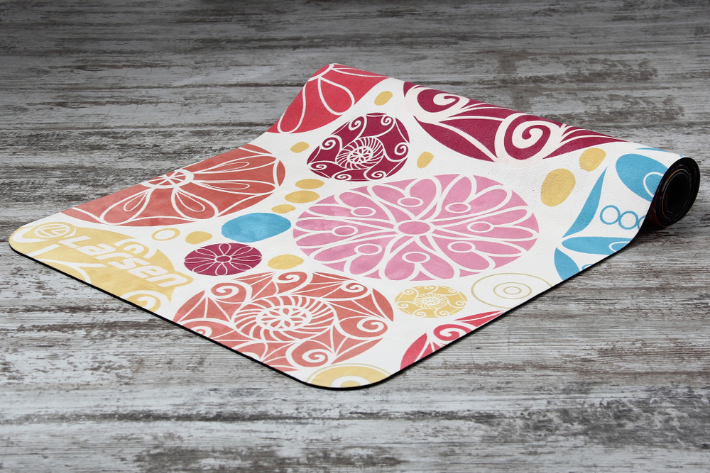 Коврик для фитнеса и йоги  Larsen microfiber р183х61х0,3см