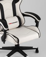 Кресло спортивное TopChairs Shadow бело-черный
