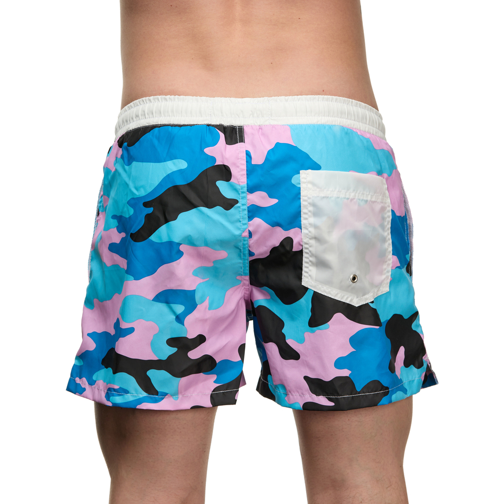 Мужские шорты голубые с камуфляжным принтом Sesmik STORM MILITARY PINK