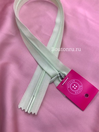 Молния потайная светло зеленого цвета (салатовый)