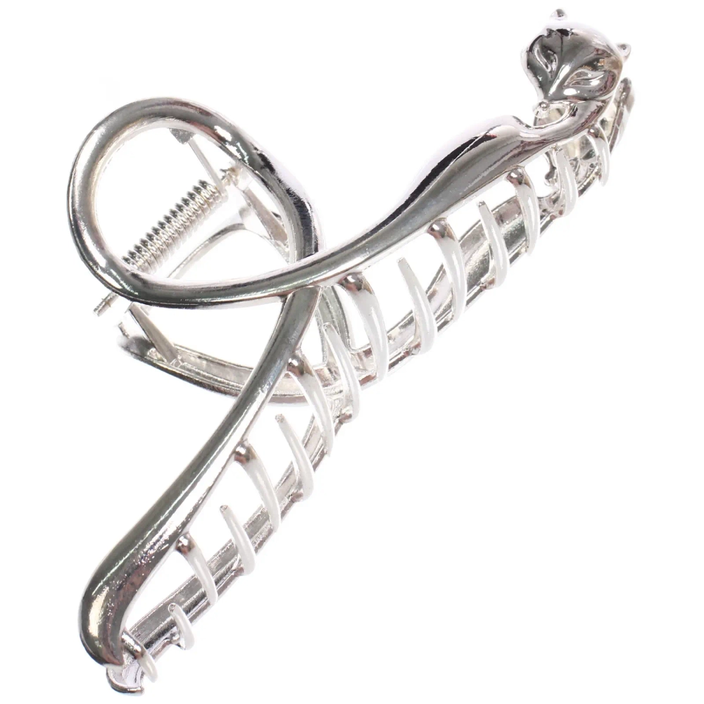 Заколка - краб для волос на блистере «PREMIUM», бесконечность, цвет серебро и золото, 11,5см