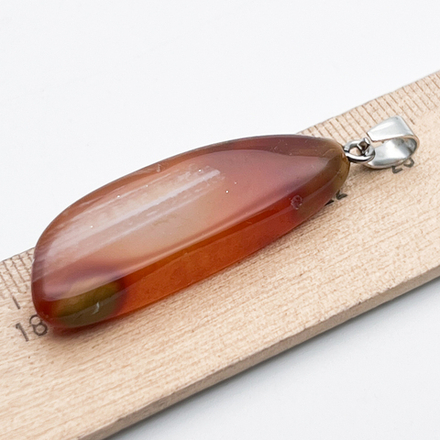 Подвеска Срез, агат тонированный, размер 42*14 мм, цена за 1 шт