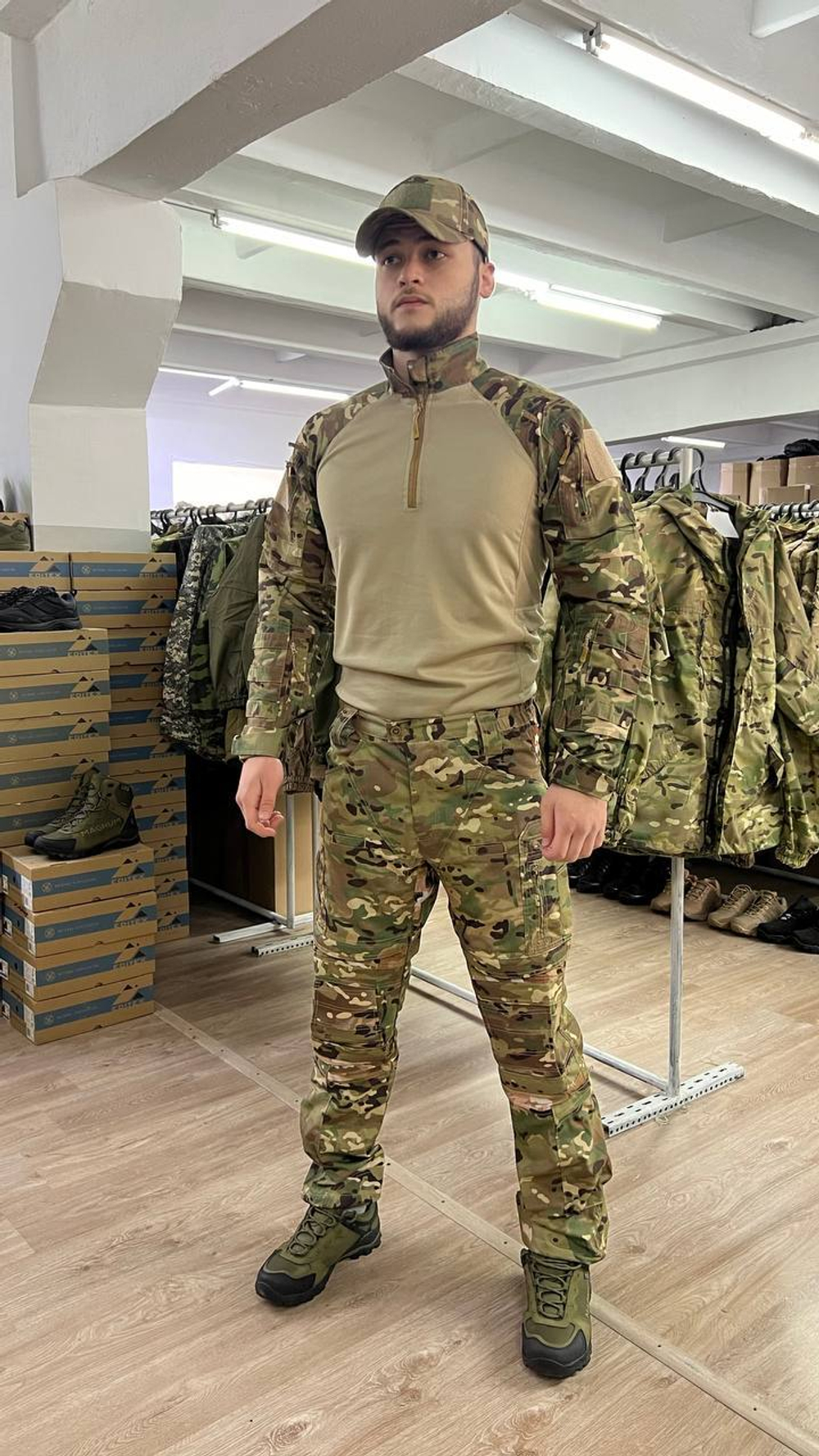 Тактический костюм мультикам со вставками/Кордура