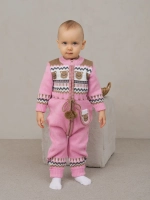 Вязаный комбинезон для новорожденных и малышей на молнии