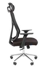 Офисное кресло Chairman CH588 с подголовником черный пластик, черный