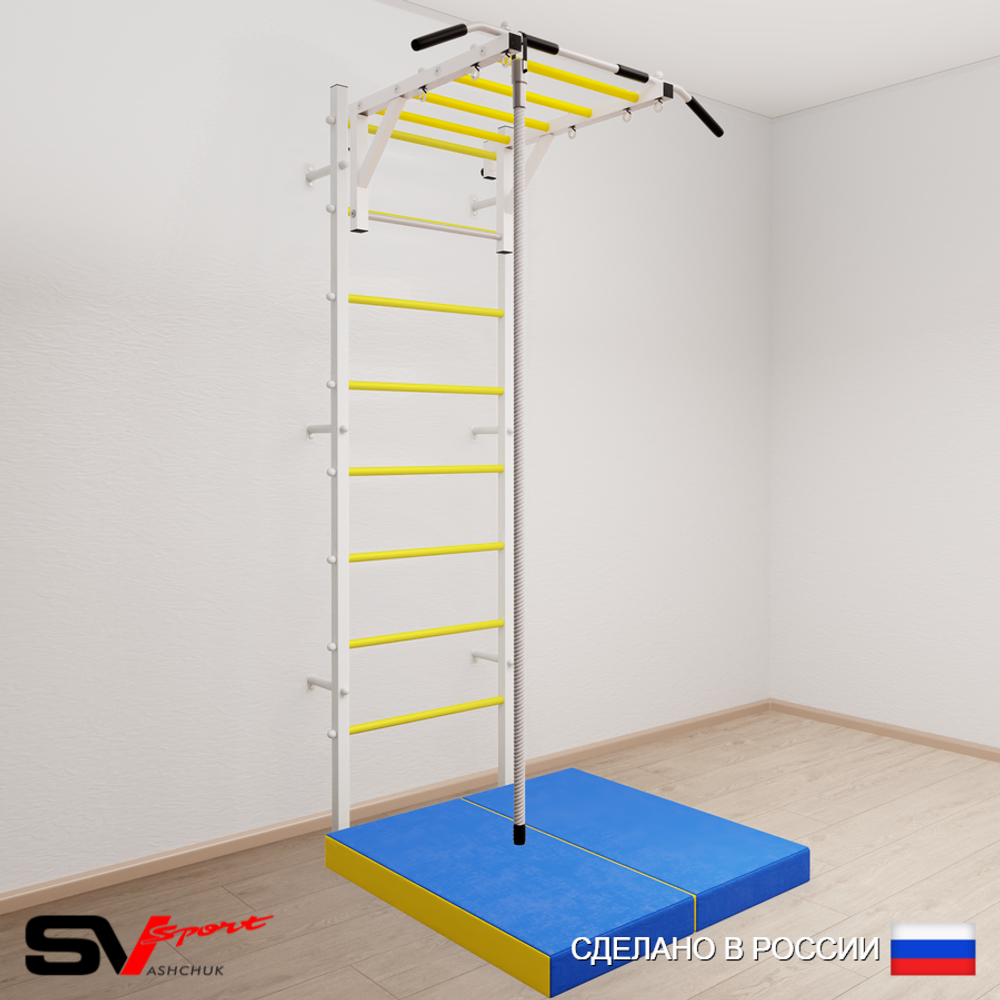 Шведская стенка Sv Sport 5294 (Турник рукоход/Канат/Мат 1м)
