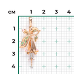 Подвеска «Колокольчик» из красного золота с эмалью