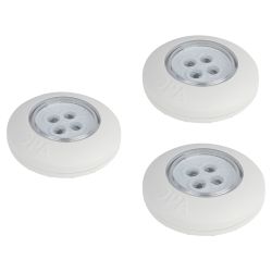 Светодиодный фонарь подсветка ЭРА SB-803 пушлайт 4хLED на батарейках 3хААА белый 3 шт