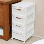 Комод на колесах velvet, 4 ящика, 300х385х690 мм (белый)