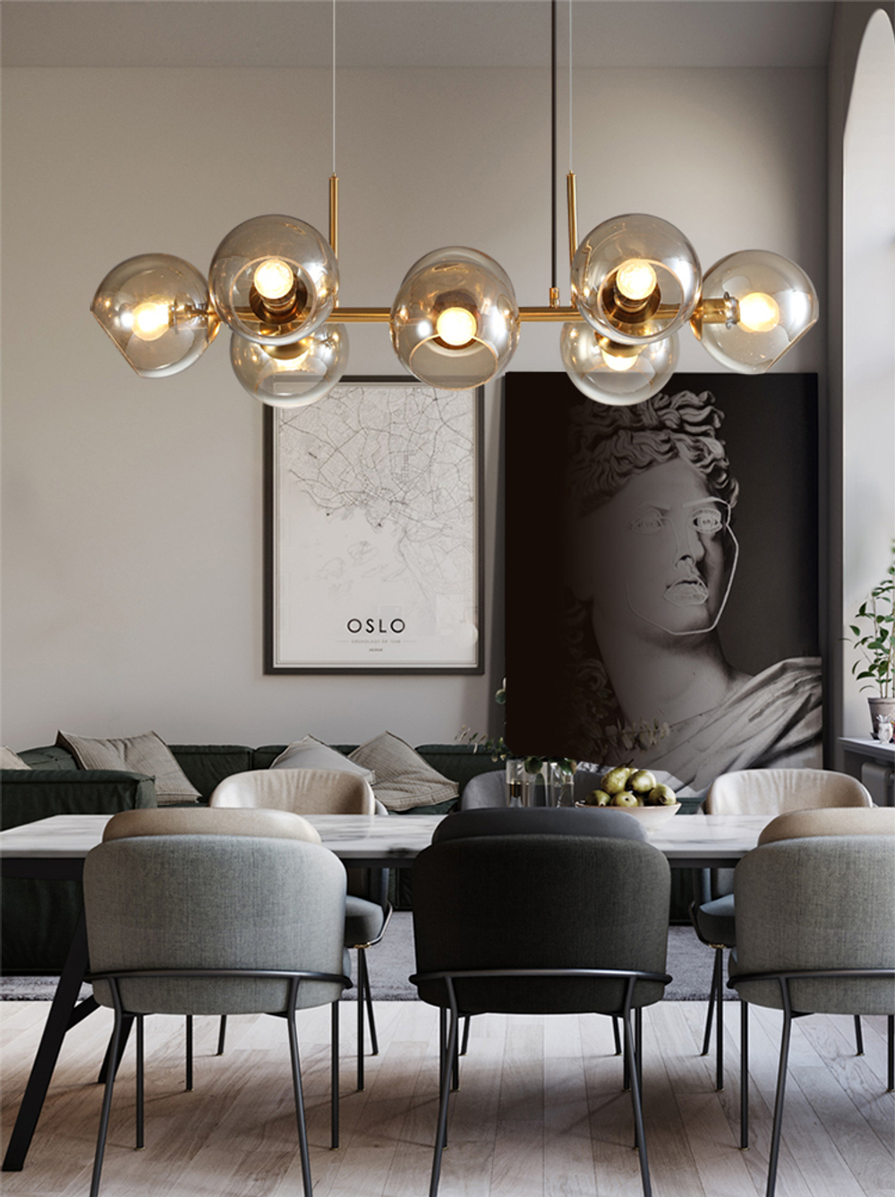 Pendant design lamp    (Black/Smoky)Tumtum