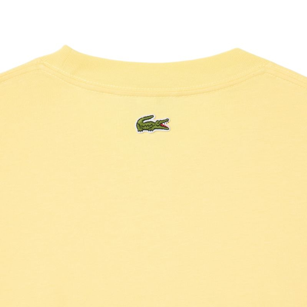 Теннисная футболка Lacoste Printed Cotton - pastel yellow
