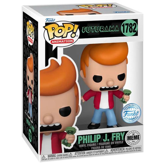 Фигурка Funko POP! TV Meme S1 Futurama Philip J. Fry (Exc) (1782) 81068 / Фигурка Фанко ПОП! по мотивам мультсериала "Футурама", Филип Джей Фрай