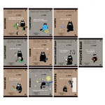 Комплект предметных тетрадей А5 36л.,10 предметов, со справочным материалом, скрепка, мелованный картон (стандарт), блок офсет, Alingar "Тема"