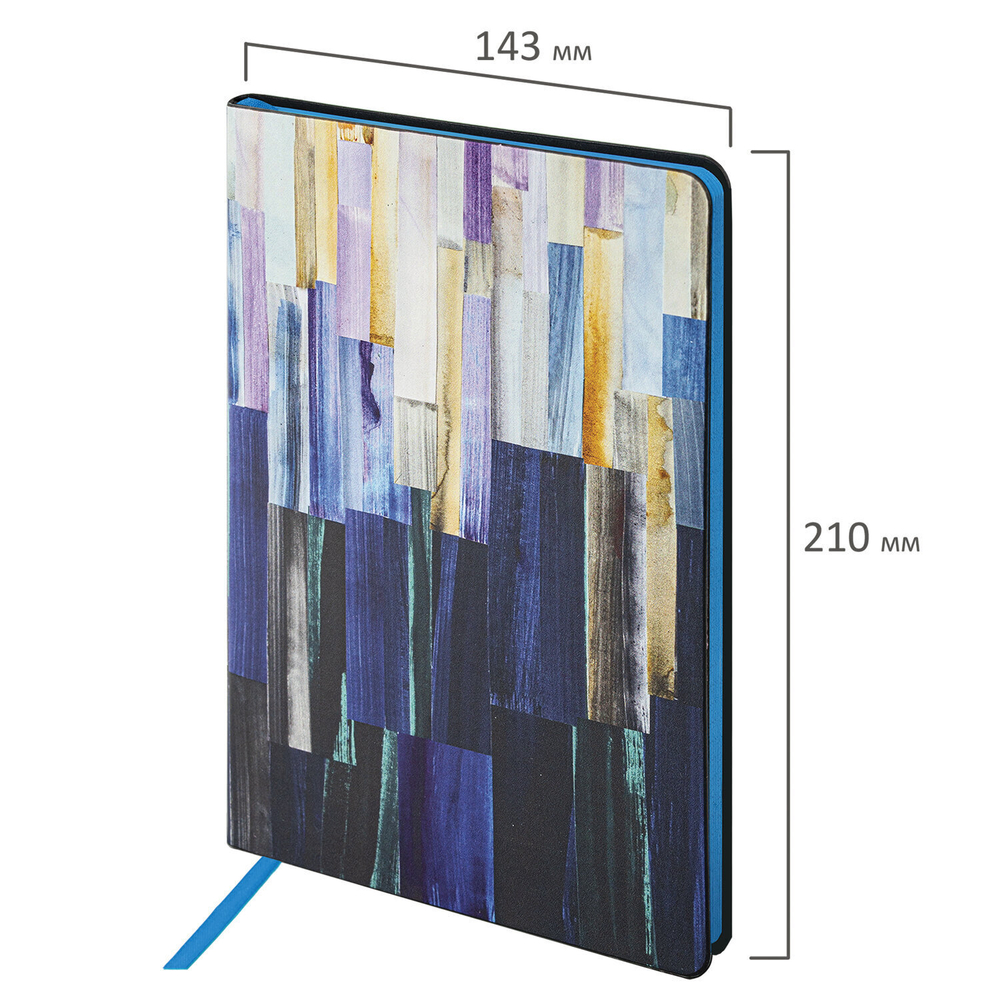 Блокнот А5 (143x210 мм) BRAUBERG VISTA "Expression" под кожу гибкий 80 л. (2 штуки в упаковке)
