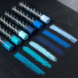 Масляная пастель Малевичъ профессиональная, СИНИЕ ТОНА 6 цветов