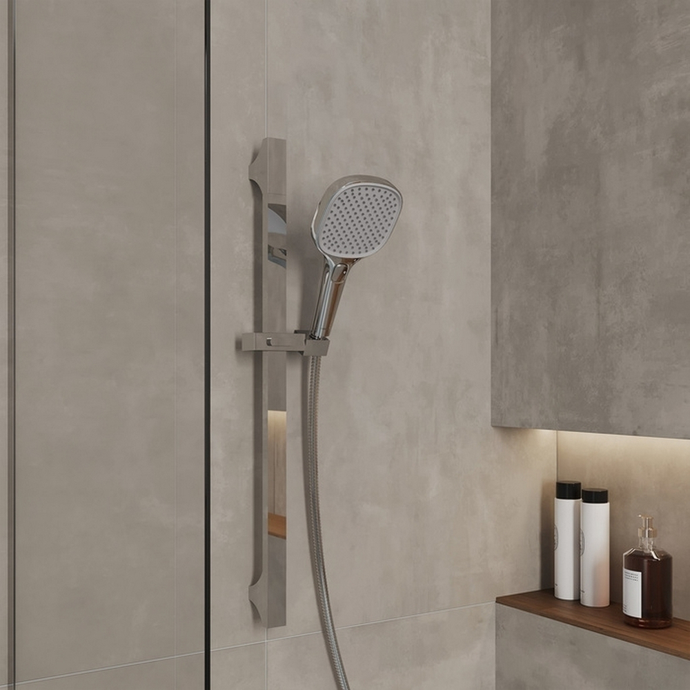 Лейка для душа Milardo ILS3FC0M18 "Ideal Spa" квадрат 120*120, 3 режима, ХРОМ, коробка
