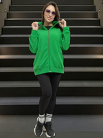 20884 Жакет флисовый ворот стойка на молнии зеленый (56)