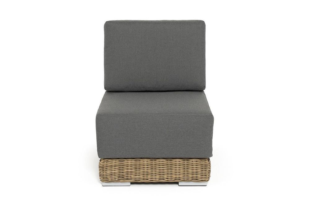 "Капри" модуль диванный прямой с подушками, цвет соломенный