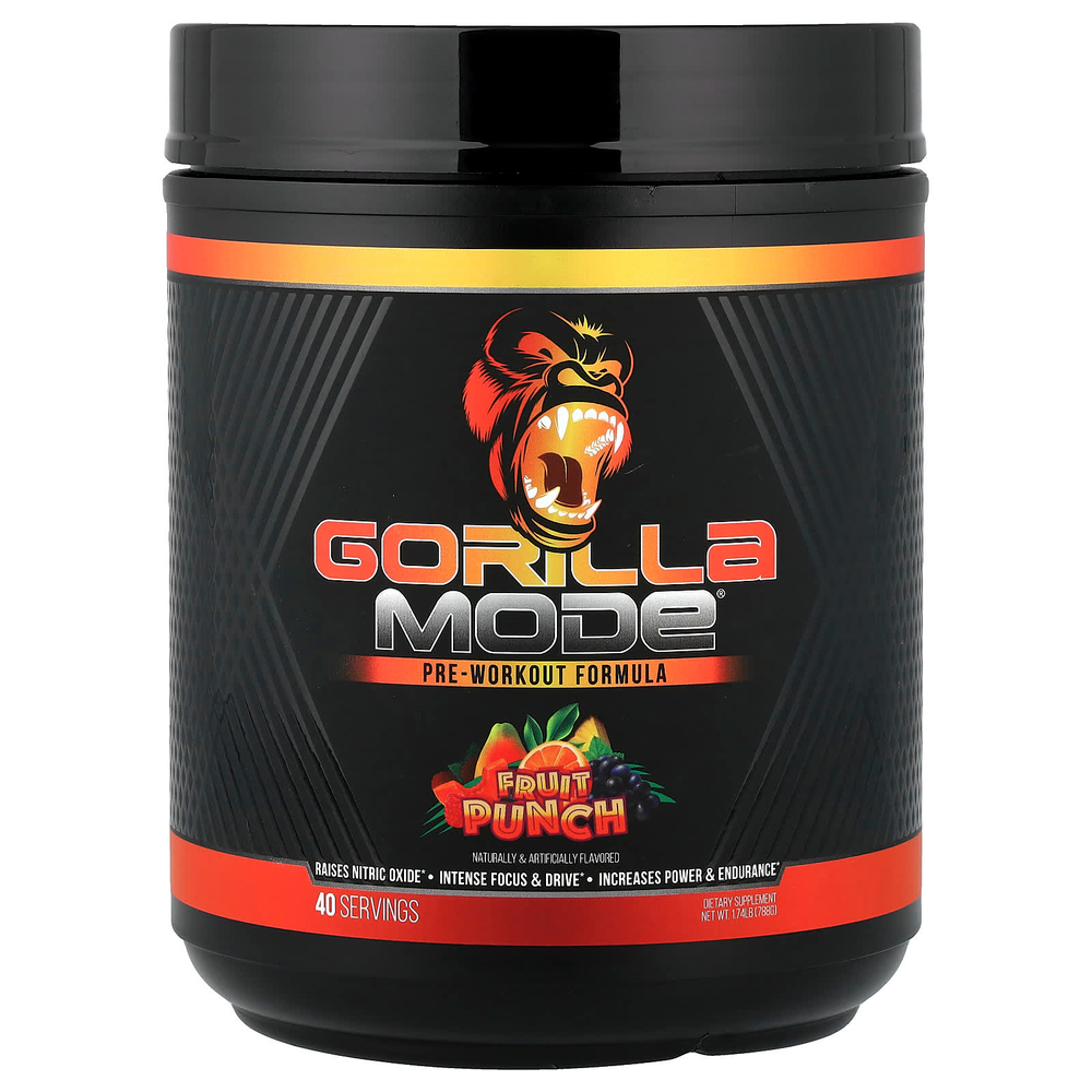 Gorilla Mind, Mode®, предтренировочная добавка, фруктовый пунш, 788 г (1,74 фунта)
