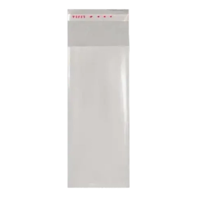 Пакет БОПП с клеевым клапаном, прозрачный 8 х 28/4 см, 25мкм