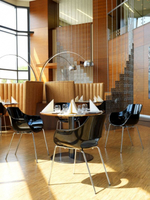 Кресло пластиковое Papatya Opal-ML, хромированный, черный