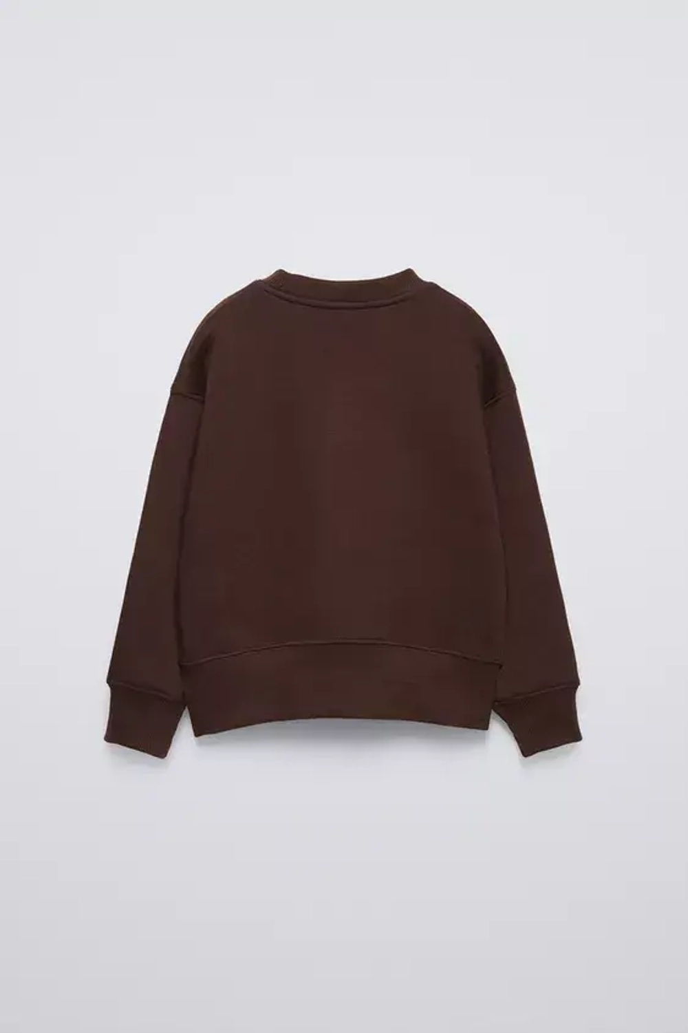 ZARA ОДНОТОННАЯ ТОЛСТОВКА, КОРИЧНЕВЫЙ