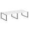 Metal System Рабочая станция на 4 места на О-образном м/к БО.СМ-4.4 Белый/Металл Антрацит 3200*1475*