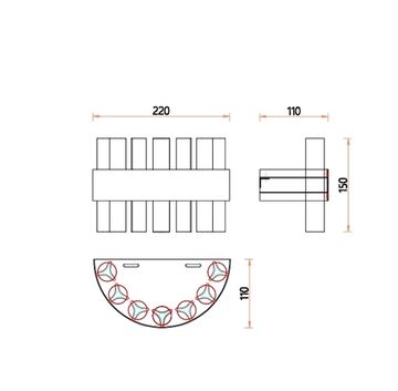 Бра 12W 4000K 4012-1W золотой Placerat Favourite