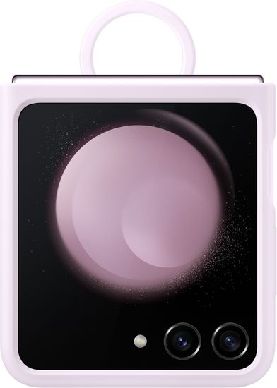 Чехол Samsung Silicone Case with Ring Z Flip5 лавандовый