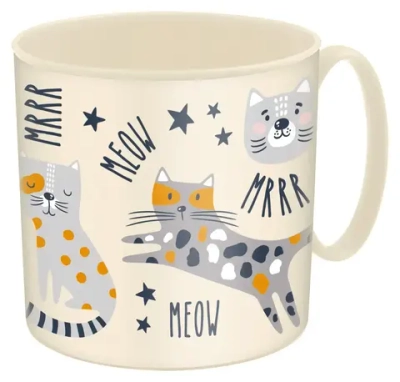 Кружка детская 280мл с декором «Котики» (светло-бежевый)