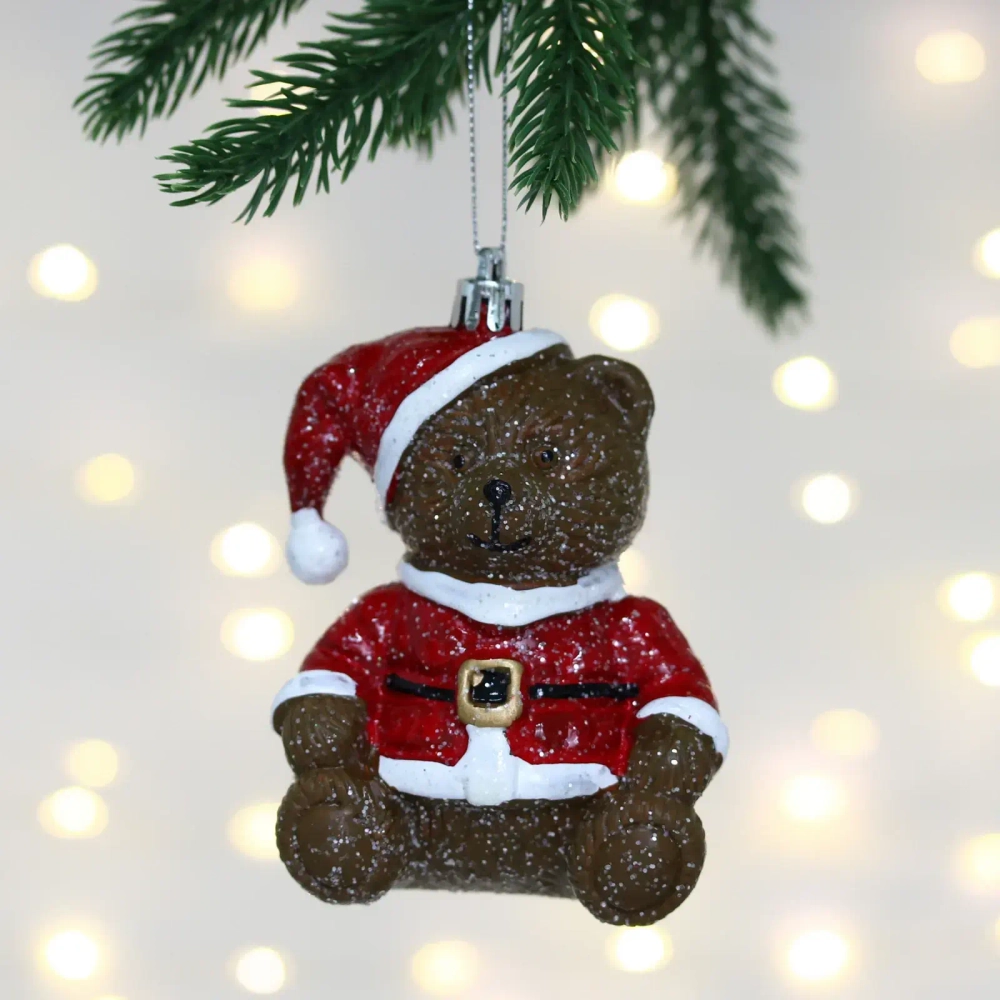 Елочная игрушка «Новогодний мишка» 7*6*10 см