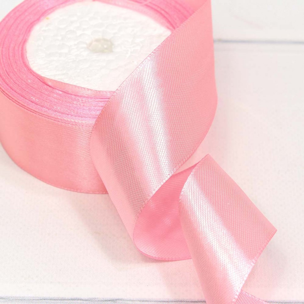 Лента Атласная 5см х 28м Сатин (Розовый)