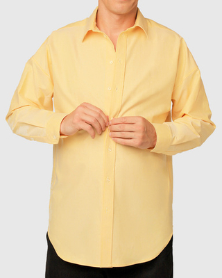 Мужская Рубашка из ткани оксфорд желтая