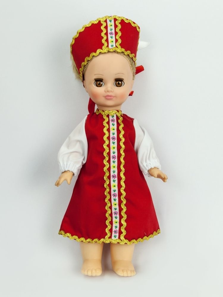 Русский народный костюм для куклы-девочки 30см, 35см, 48см, 55см