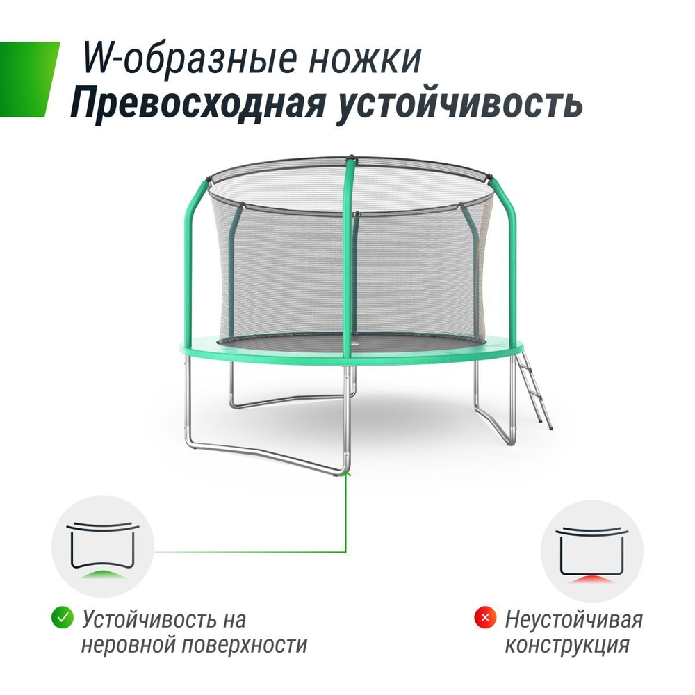Батут unix line supreme basic 10 ft (green)