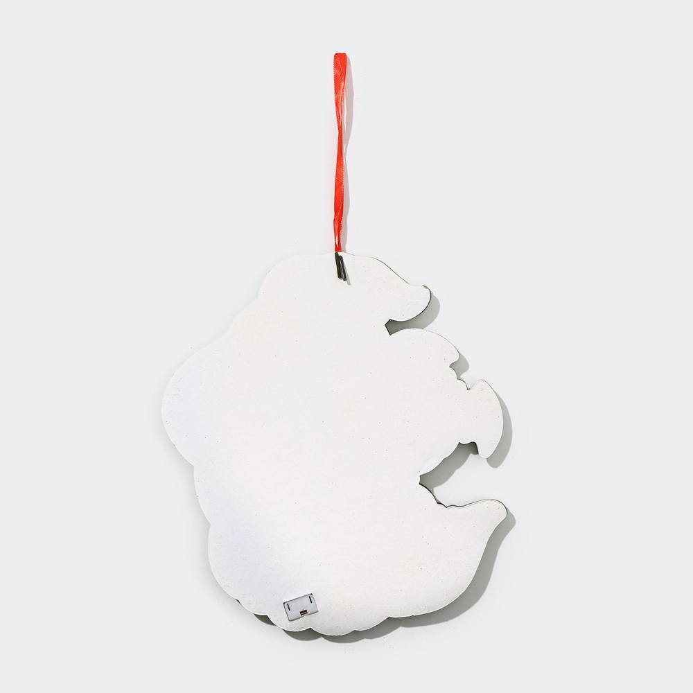 Декоративная светящаяся подвеска - украшение «Привидение и тыква», 30.5×29.5 см