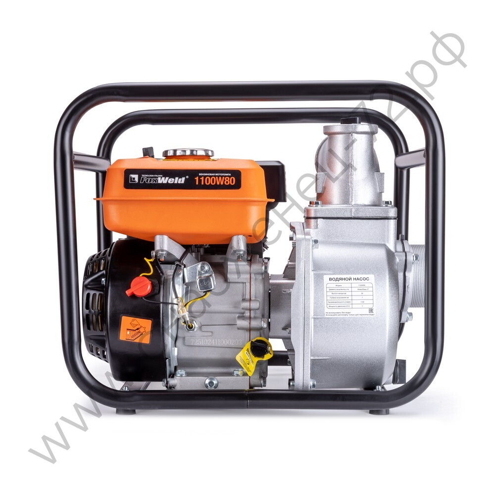 Мотопомпа бензиновая FoxWeld 1100W80