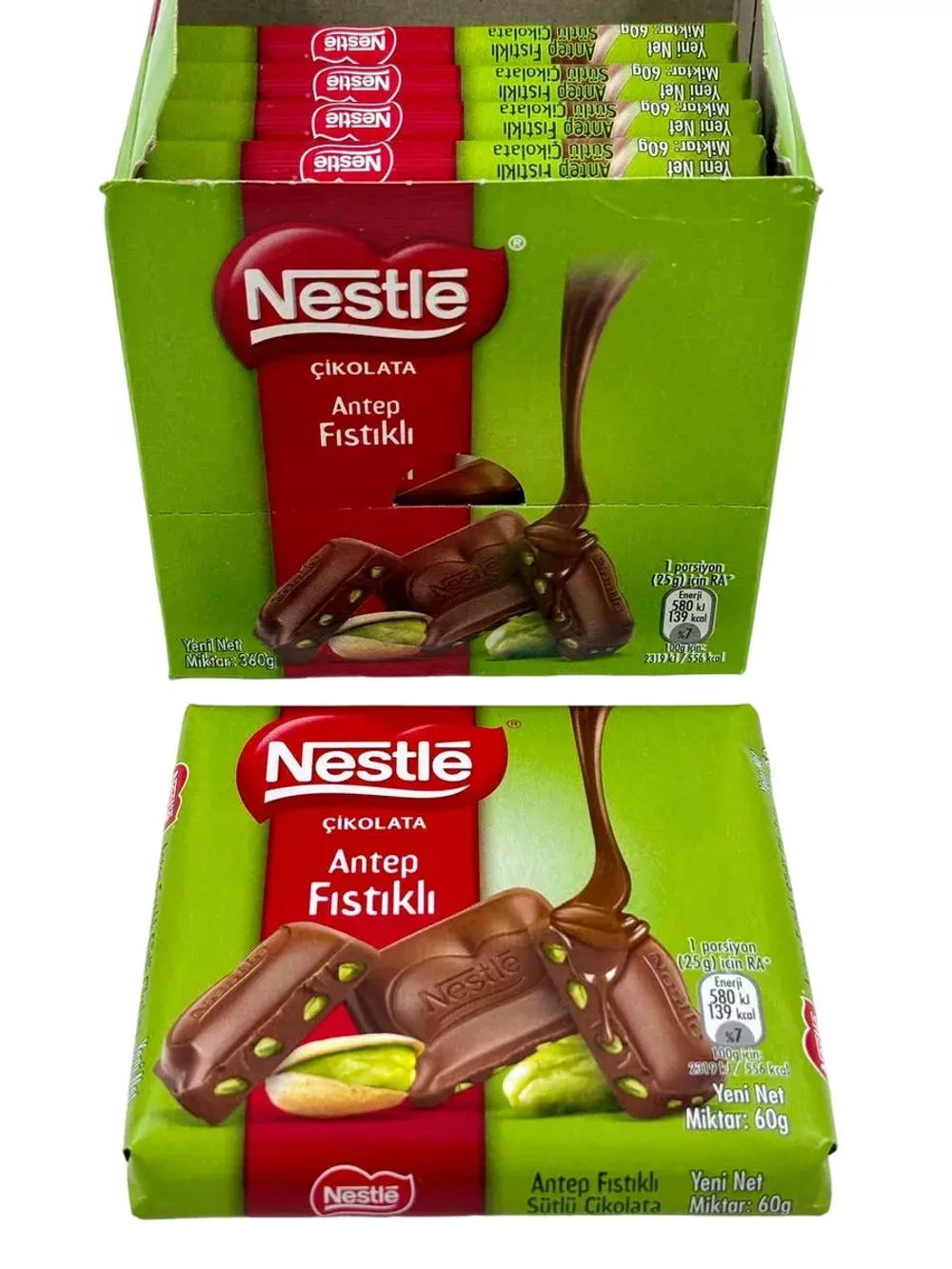 Шоколадная плитка Nestle Молочный шоколад с фисташкой