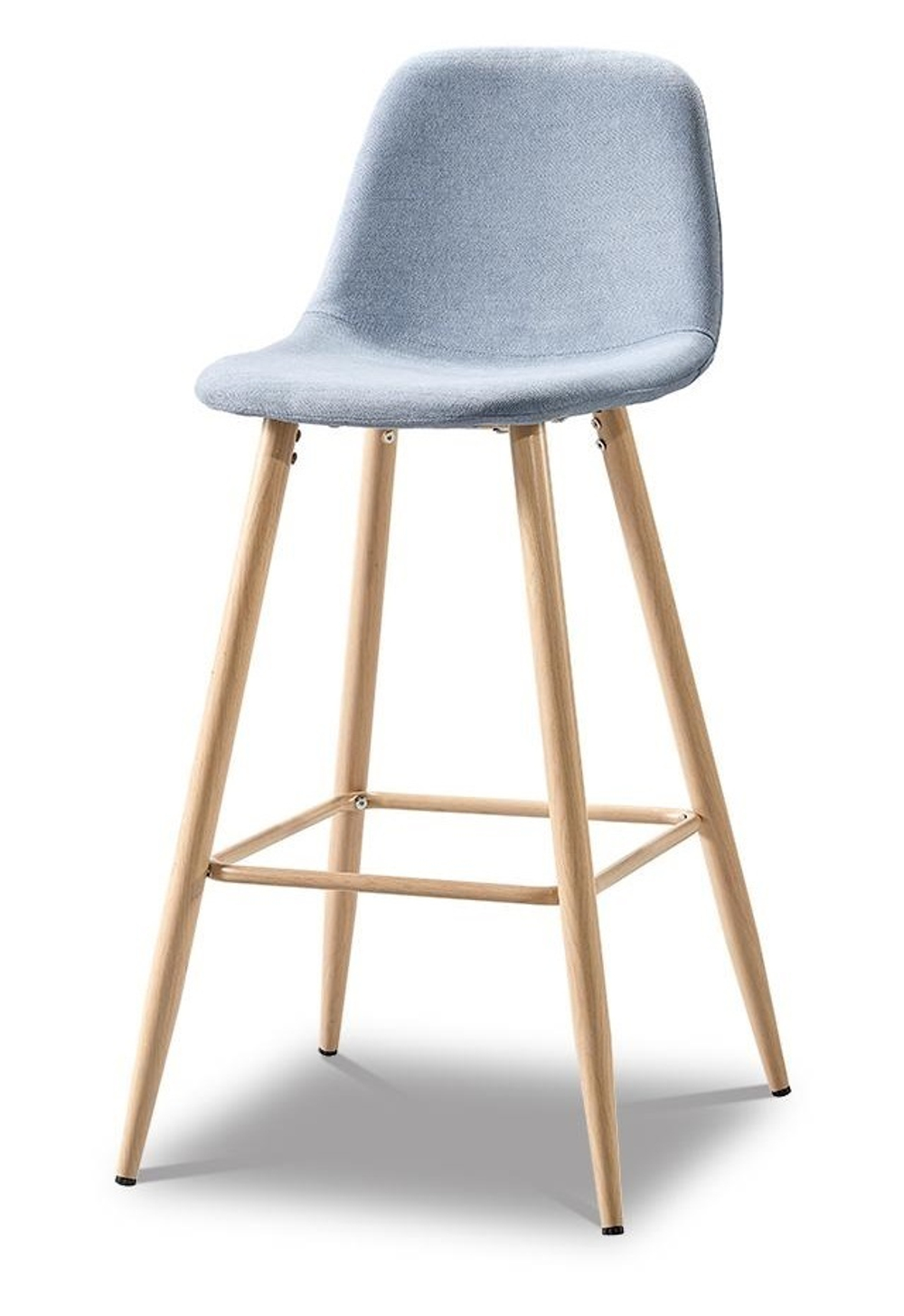 Барный стул 350B голубой/дерево