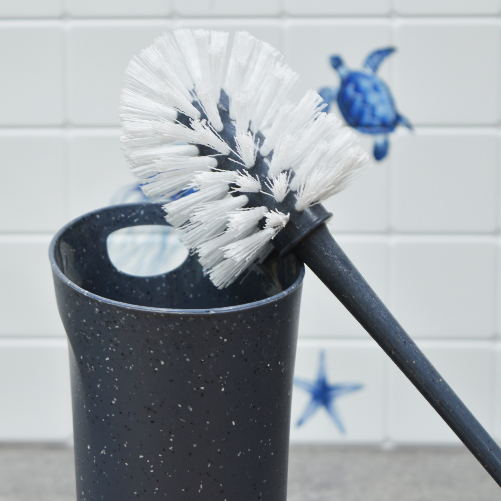 Ерш для туалета "Stone" с подставкой, темный камень