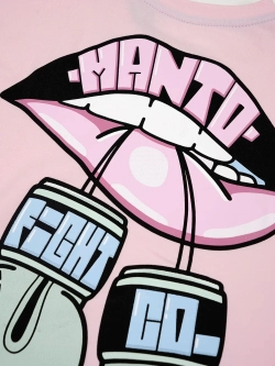 Футболка MANTO x KTOF GLOVES розовая