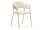Стул на металлокаркасе WoodVille Kamelia 1 white fabric / gold