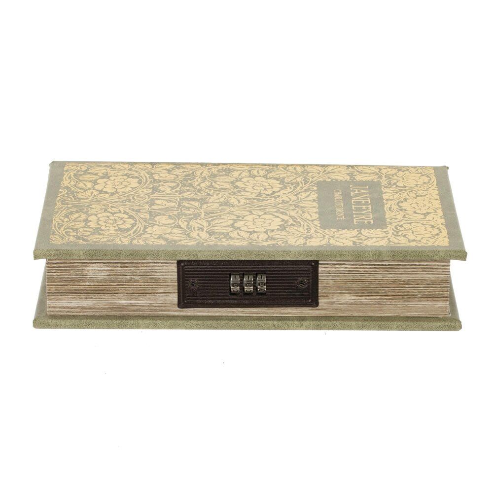 GAEM Шкатулка-книга с кодовым замком, L16 W5 H24,5 см