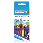 Фломастеры ПИФАГОР "Гонщики", 6 цветов, вентилируемый колпачок, 151392